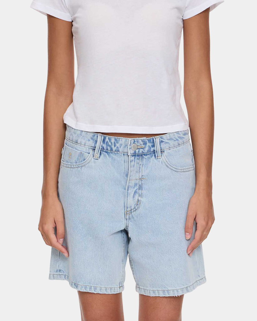 Billie Low Rise Baggy Embro Short Serenity Blue