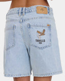 Billie Low Rise Baggy Embro Short Serenity Blue