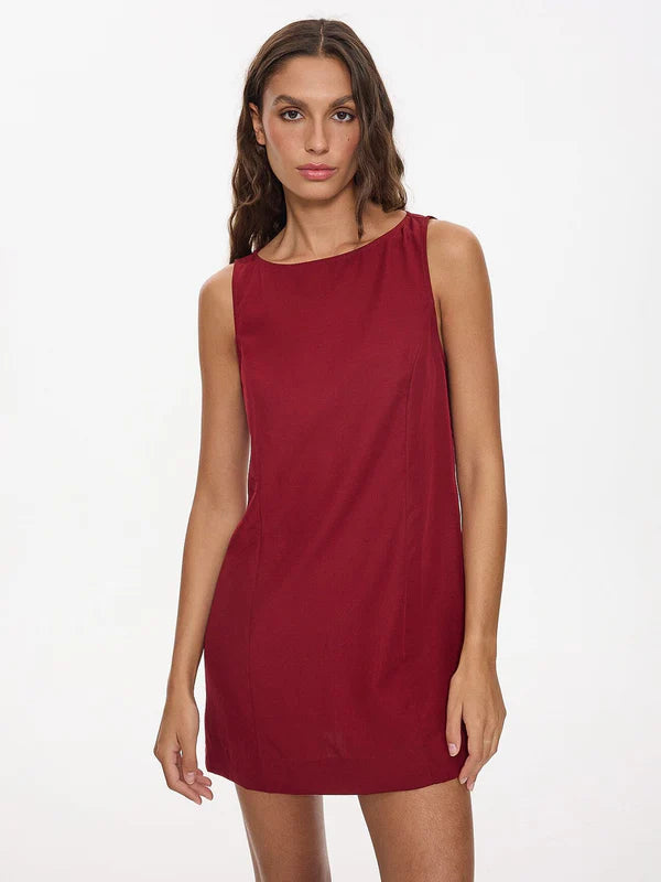 Thrills Knox Mini Dress Garnet Red