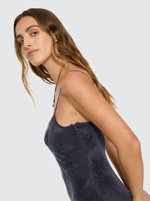 Thrills Kenni Bias Maxi Dress - Guardian Navy