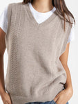 Imperial Jacquard Knit Vest - Sand