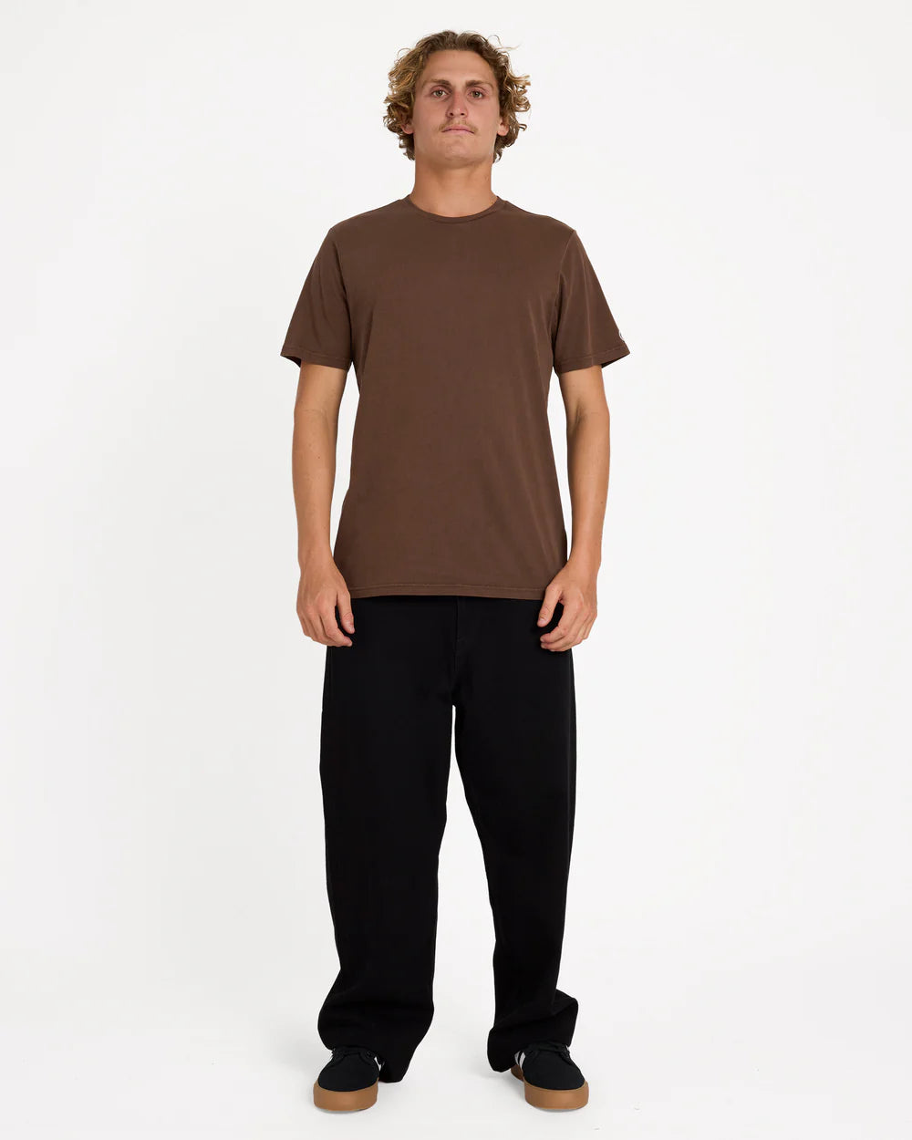 Volcom Aus Wash T-Shirt Brown Stone