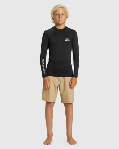 Quiksilver Everyday Solid Long Sleeve UPF 50 Surf T-Shirt Boys 8-16