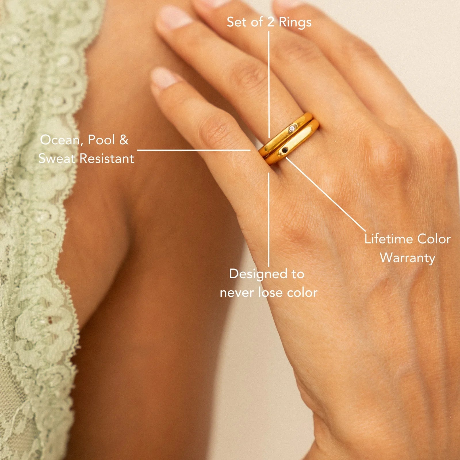 Atolea Best Friends Rings Set