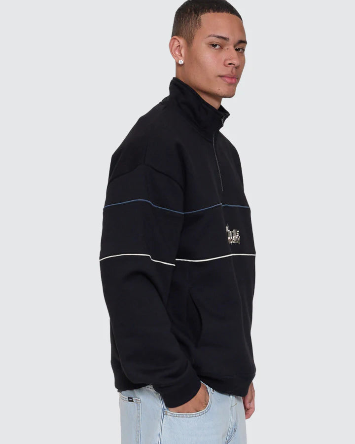 Between Chaos & Calm Quarter Zip Fleece - Black