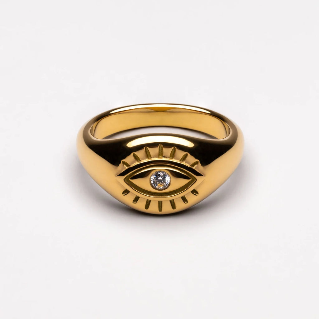 Atolea Evil Eye Signet Ring