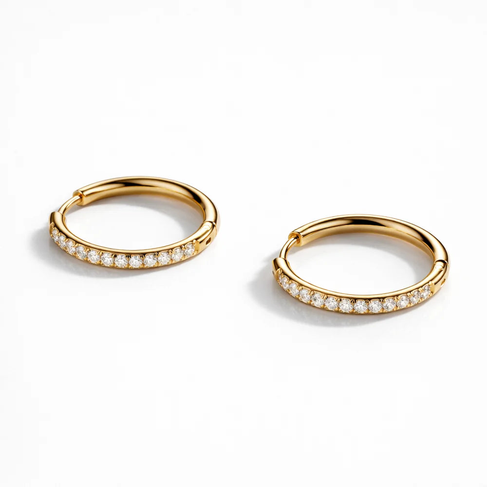 Atolea Large Pavé Hoops