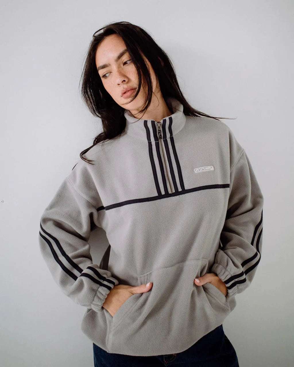 Rusty Bind Me Up Contrast Polar Fleece