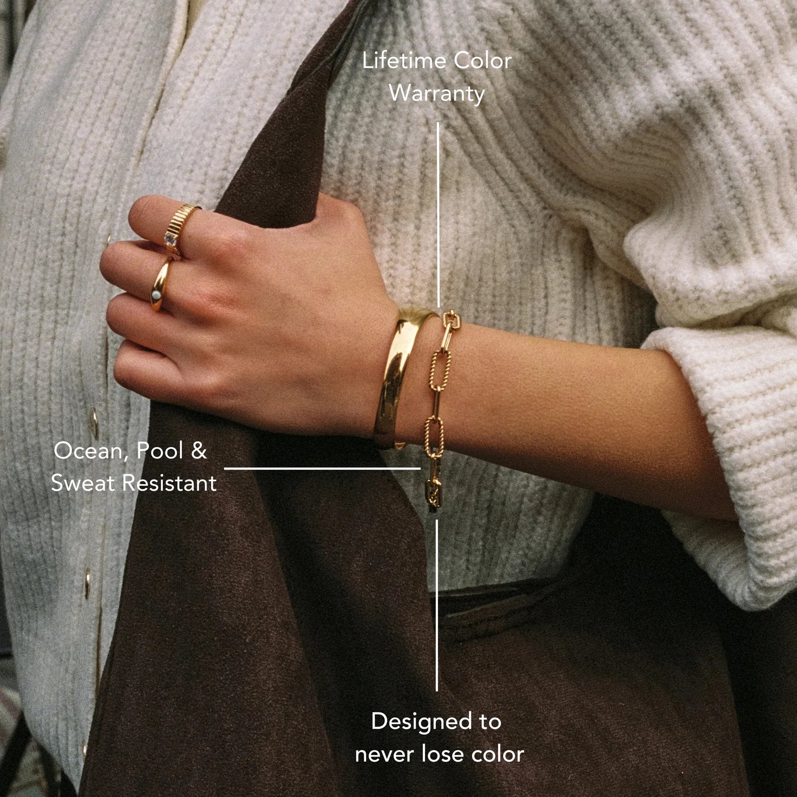 Atolea Bold Paperclip Bracelet