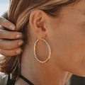 Atolea Bold Twisted Hoops Earrings