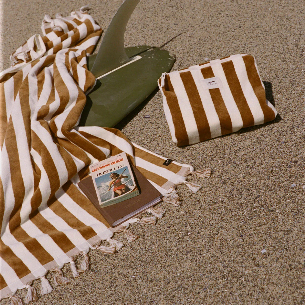 Slowtide Cabana Fringe Premium Woven Towel - Brush