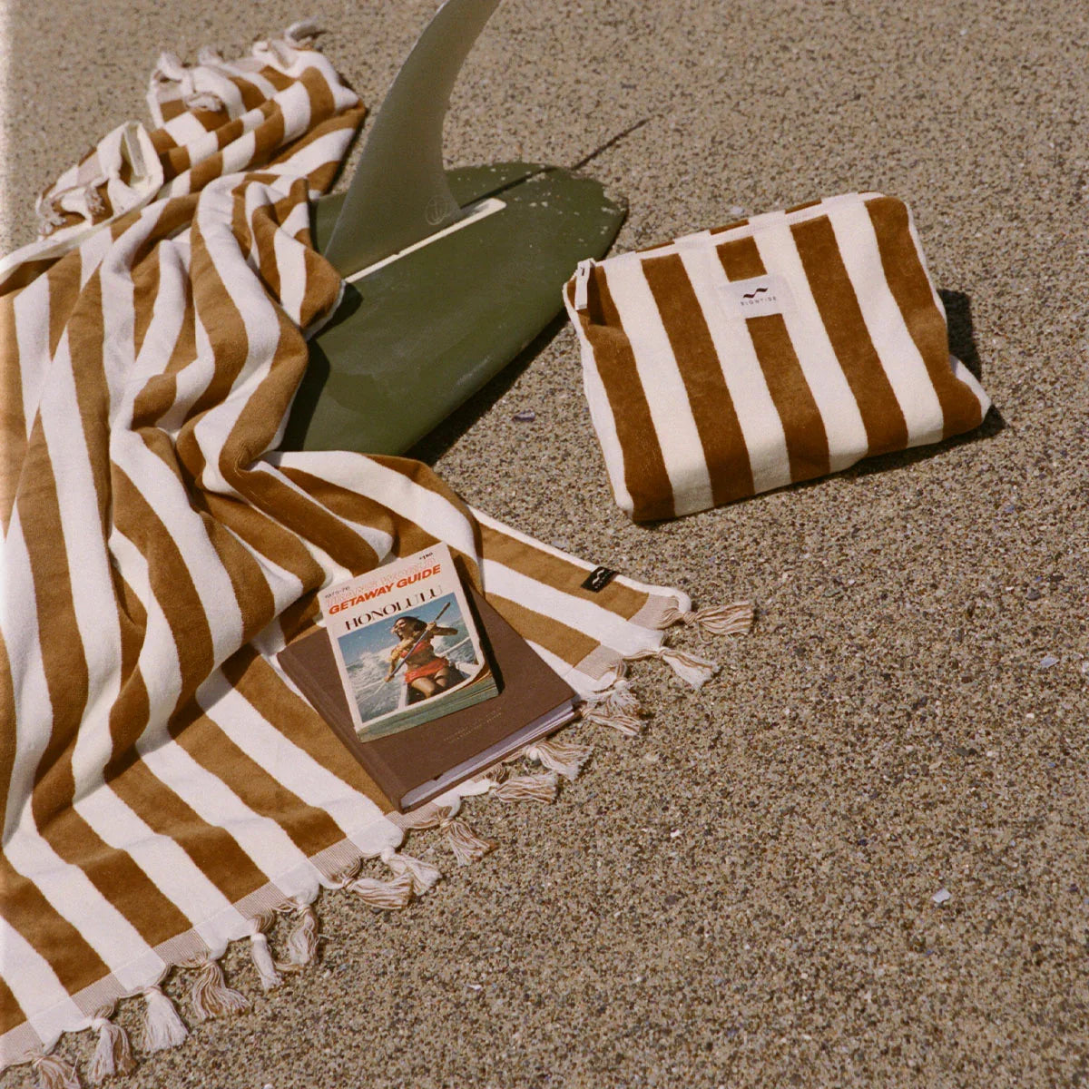 Slowtide Cabana Fringe Premium Woven Towel - Brush