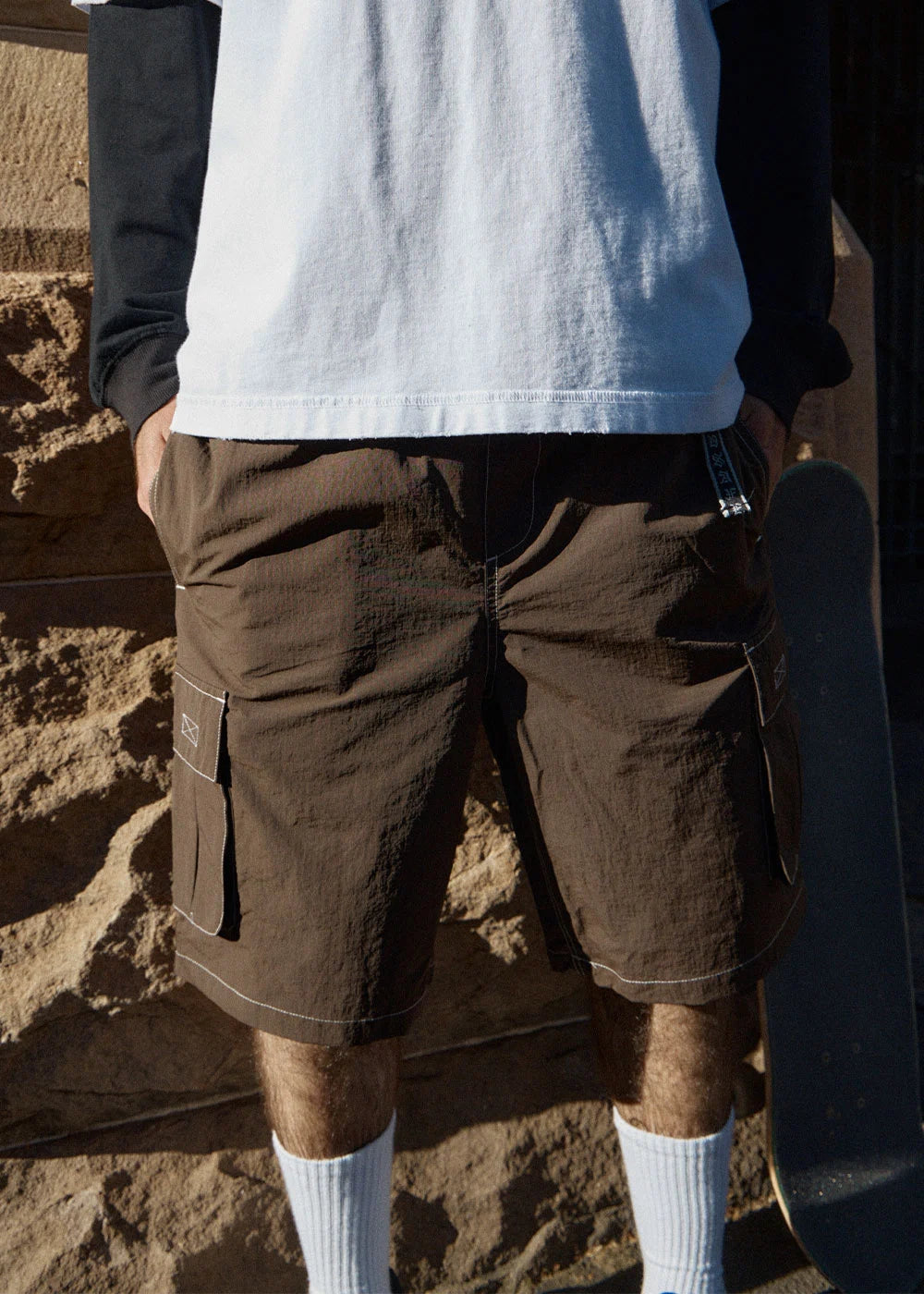 Afends Equipment Recycled Cargo Short 22 Inch - Coffee