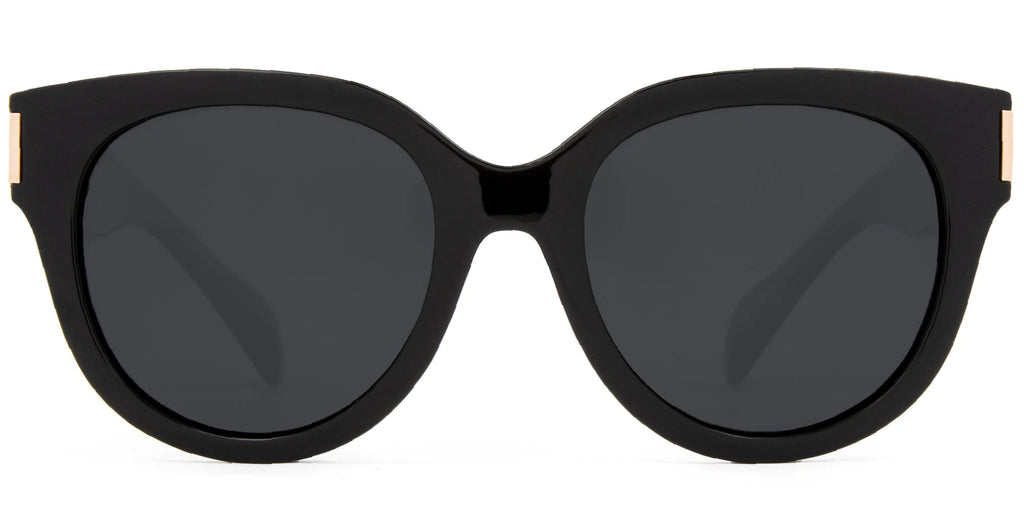Carve Vivian Gloss Black Smoke Polarized Sunglasses