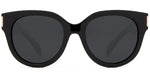 Carve Vivian Gloss Black Smoke Polarized Sunglasses