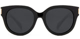 Carve Vivian Gloss Black Smoke Polarized Sunglasses