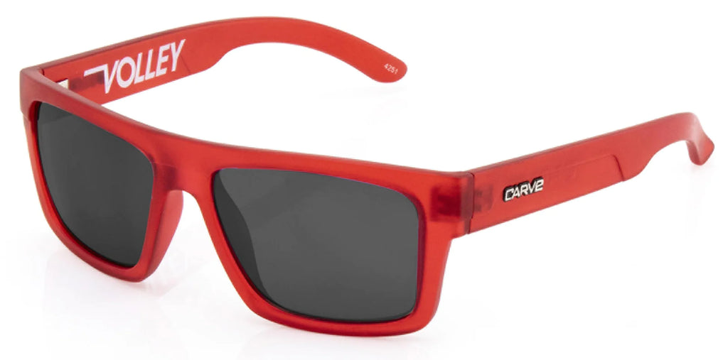 Carve Volley Jr Translucent Cherry Red Frame Sunglasses