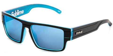 Carve Sublime Jr Iridium Matt Black / Crystal Blue Frame Sunglasses