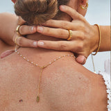 Atolea White Beaded Choker Necklace