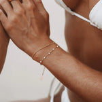 Atolea Double White Beaded Bracelet