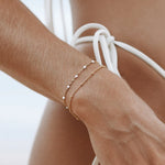 Atolea Double White Beaded Bracelet