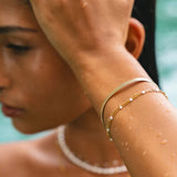 Atolea Double White Beaded Bracelet