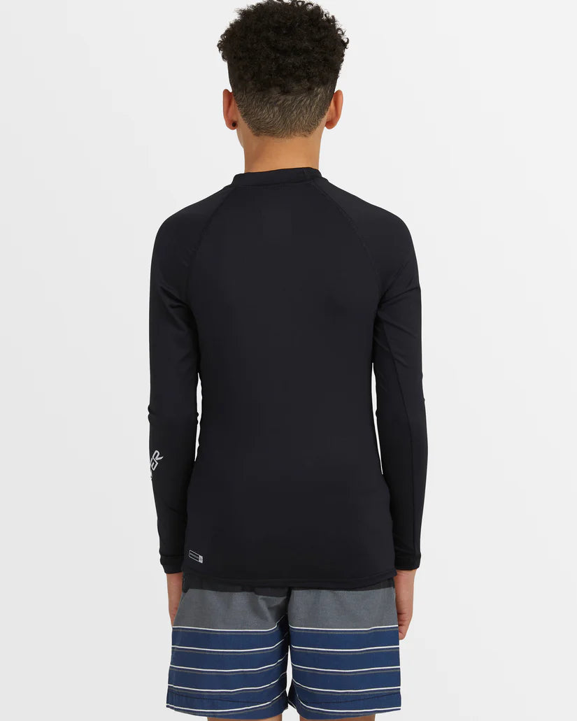 Quiksilver All Time Long Sleeve UPF 50 Rash Vest Boys 8-16