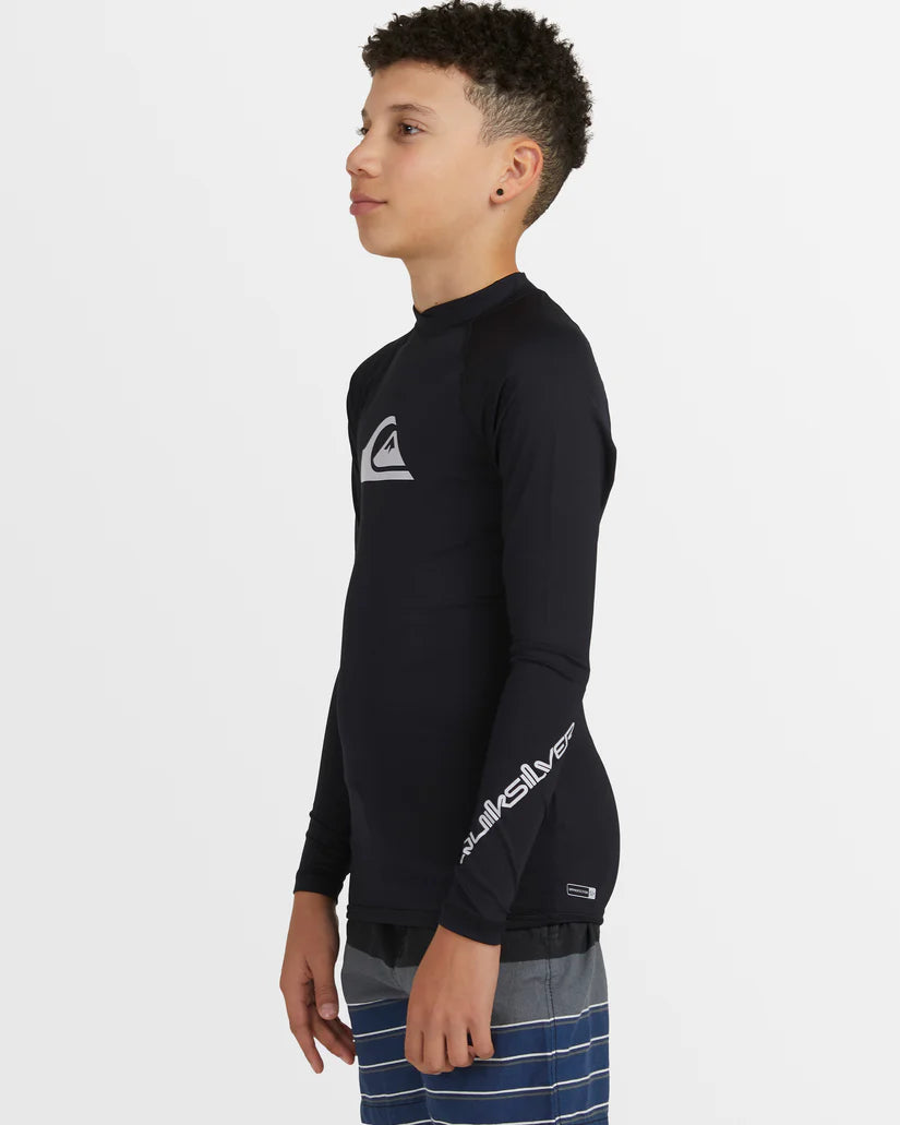 Quiksilver All Time Long Sleeve UPF 50 Rash Vest Boys 8-16