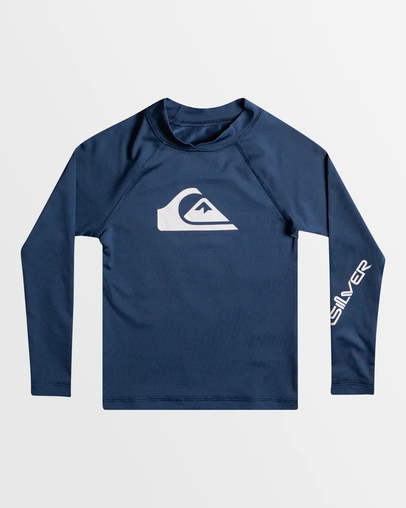 Quiksilver All Time Long Sleeve UPF 50 Rash Vest Boys 2-7
