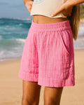 Roxy Milky Shell Elastic Waist Shorts Girls 8-16