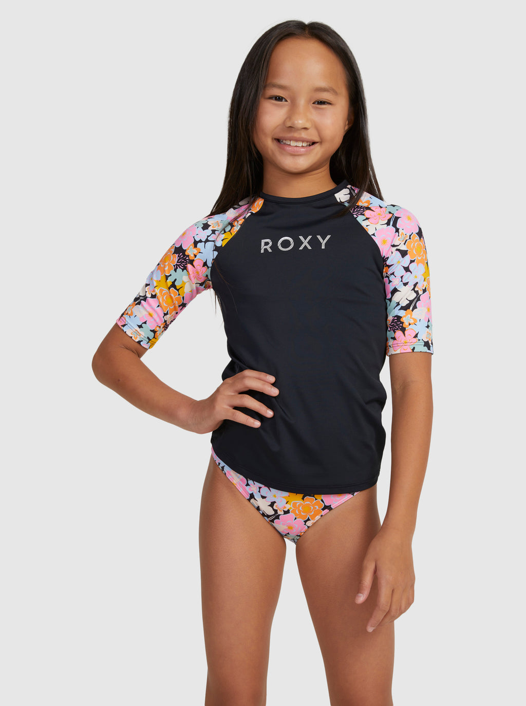 Roxy Above The Limits Short Sleeve Rash Vest Girls 6-16