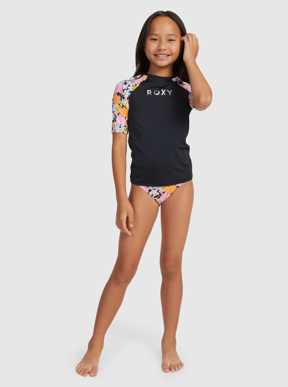 Roxy Above The Limits Short Sleeve Rash Vest Girls 6-16