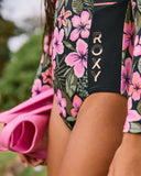 Roxy Active Floral Long Sleeve Onesie Rash Vest Girls 8-16