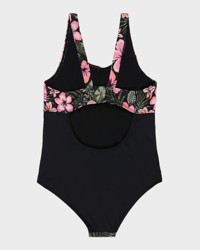 Roxy Active Floral One Piece Swimsuit Girls 8-16