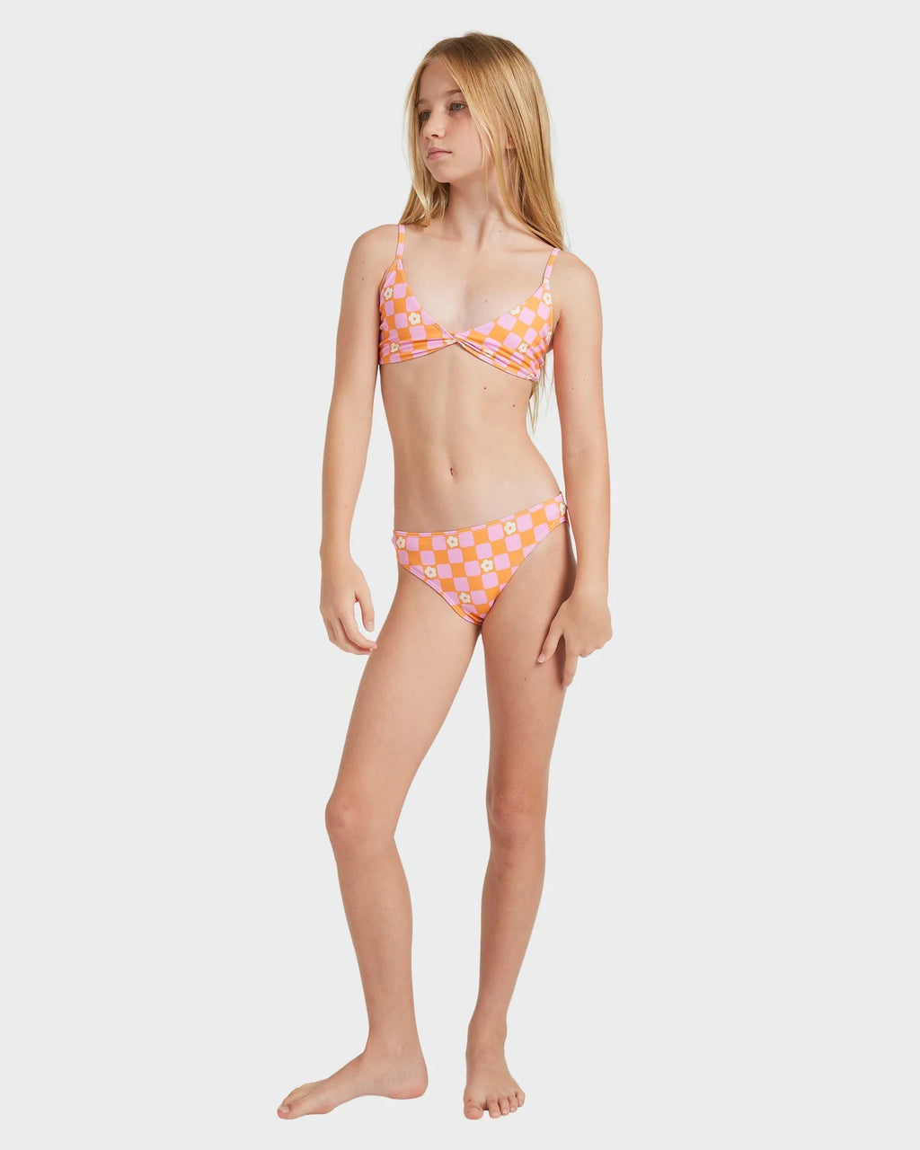 Roxy Flower Check Two Piece Girls 8-16