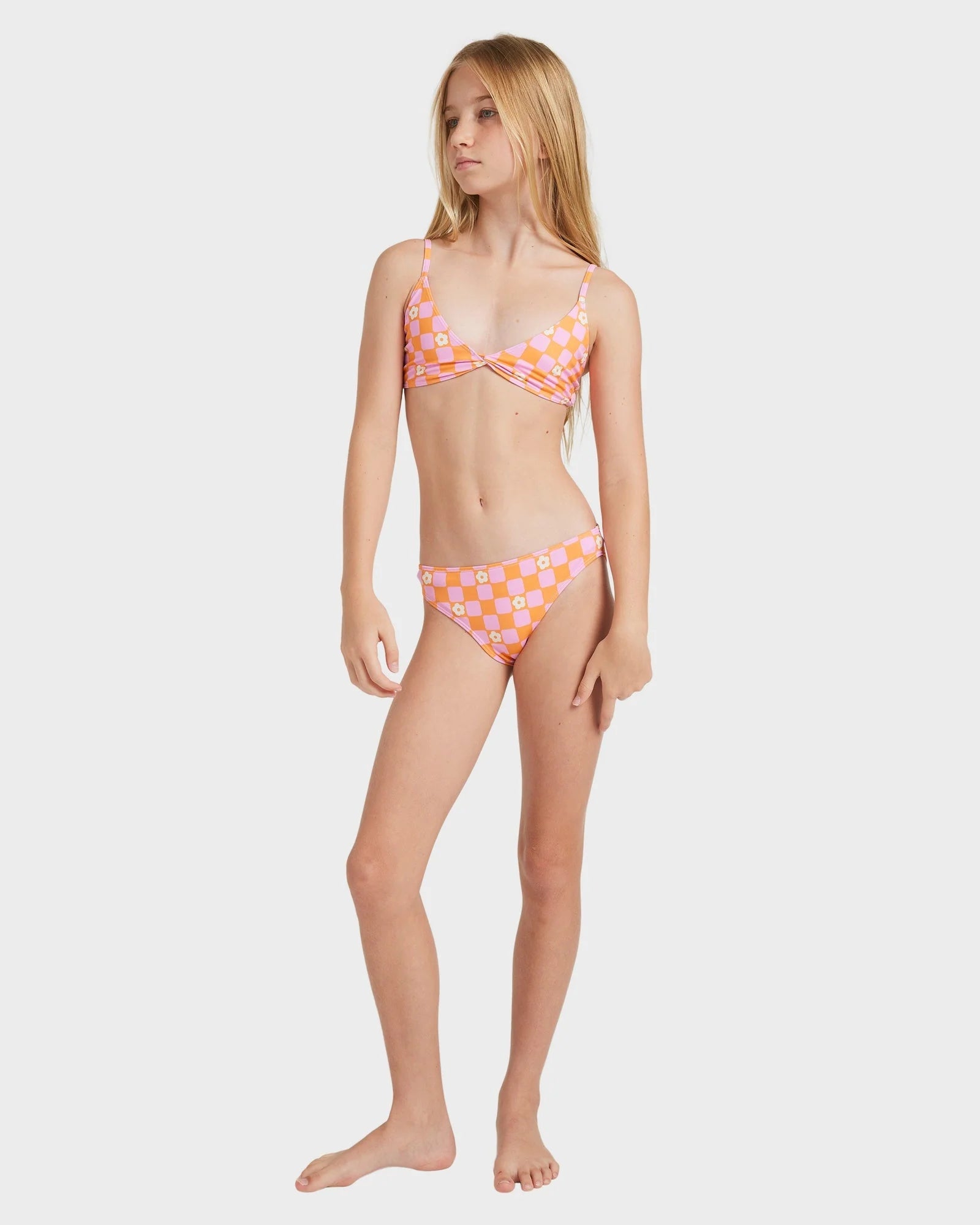 Roxy Flower Check Two Piece Girls 8-16