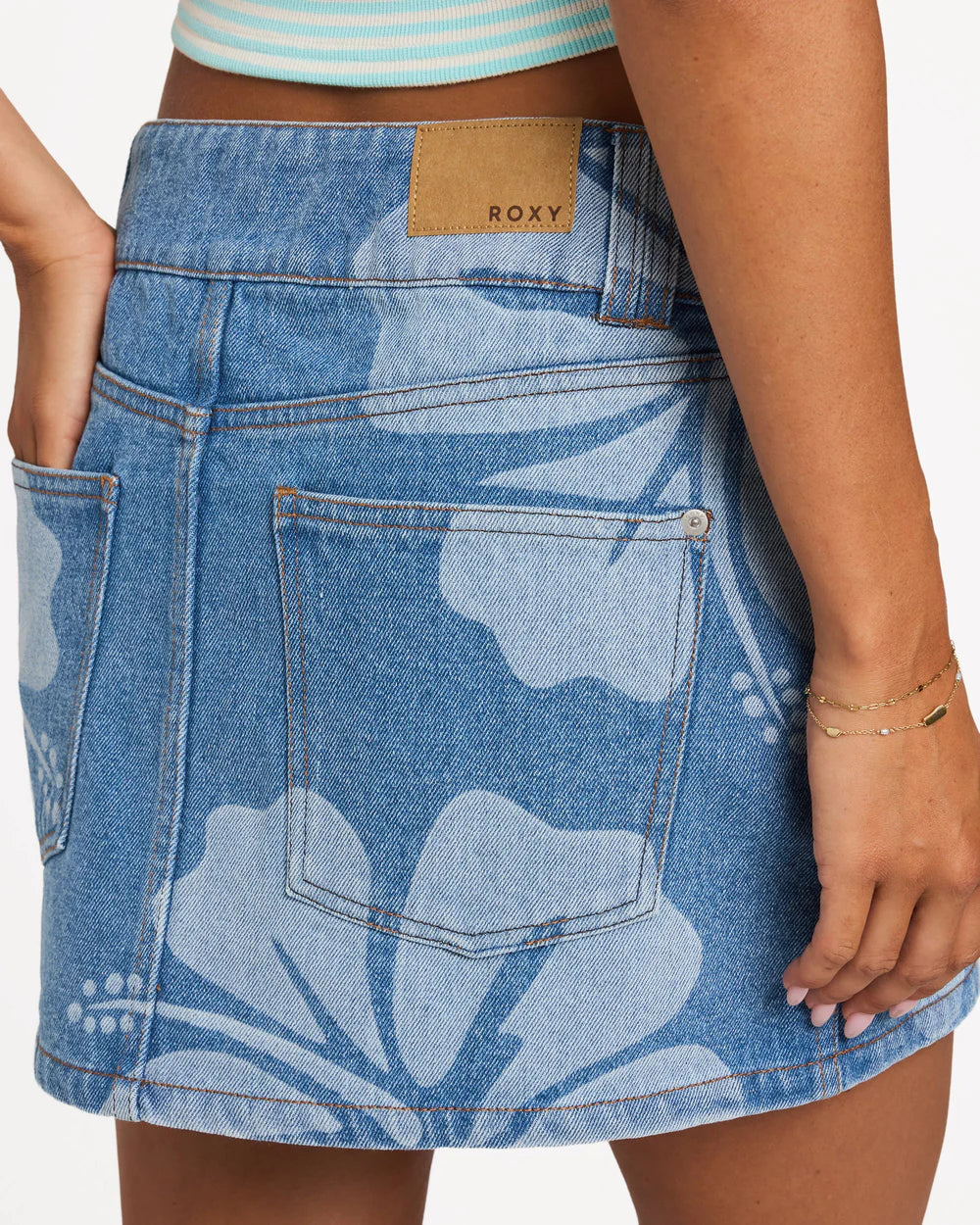 Roxy Stunning Spirit Denim Mini Skirt