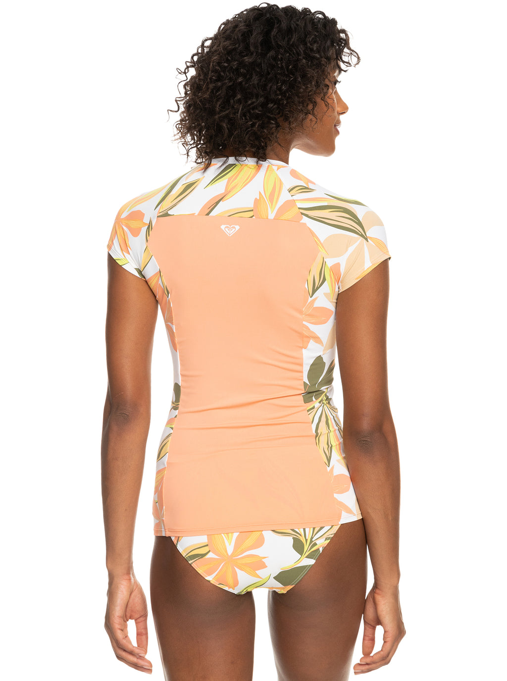 Roxy Caps Sleeve Short Sleeve Zip-Up Rashguard