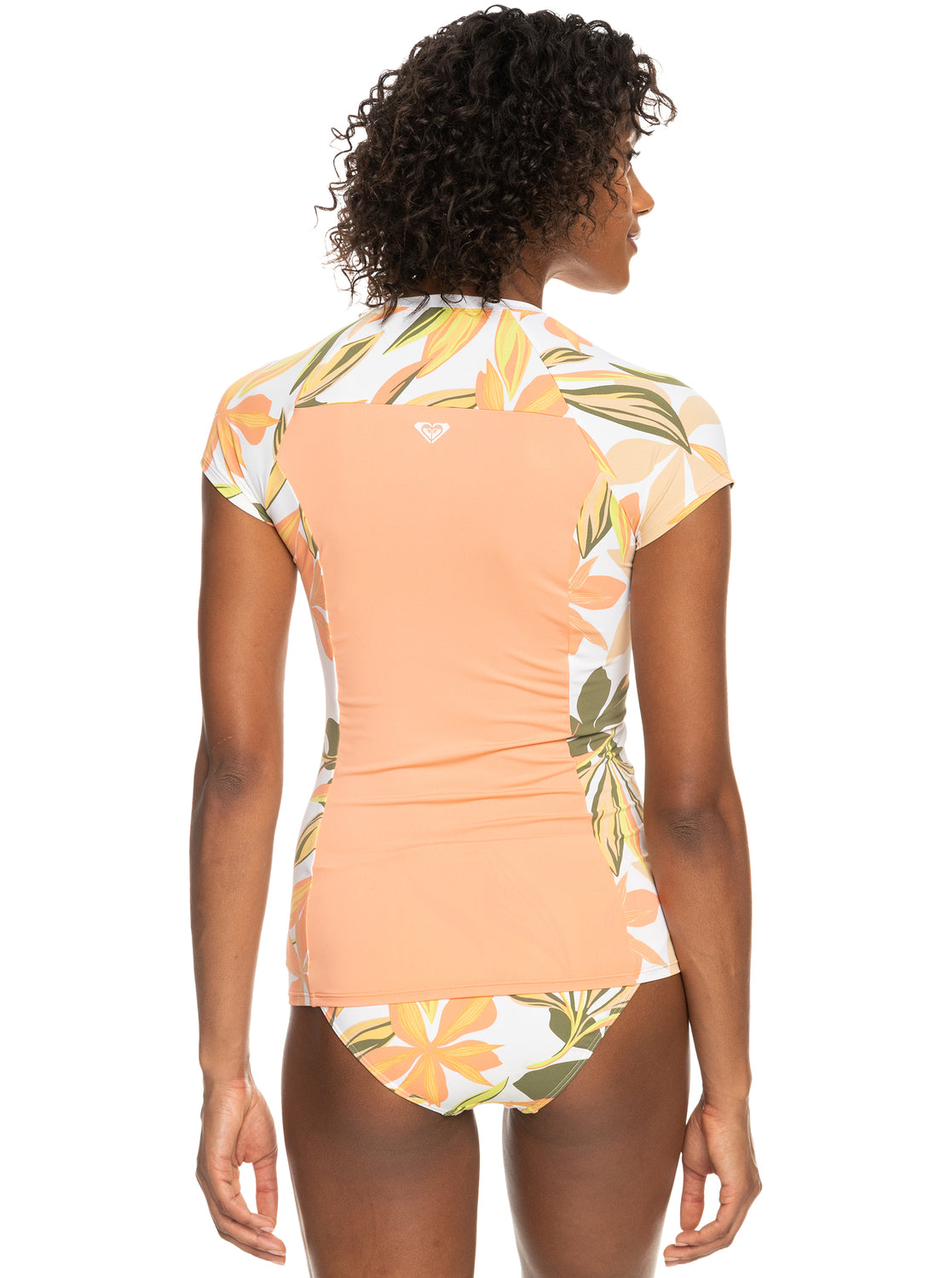 Roxy Caps Sleeve Short Sleeve Zip-Up Rashguard