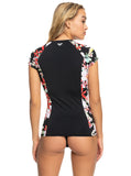 Cap Sleeve Zipped Rash Vest