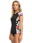 Cap Sleeve Zipped Rash Vest