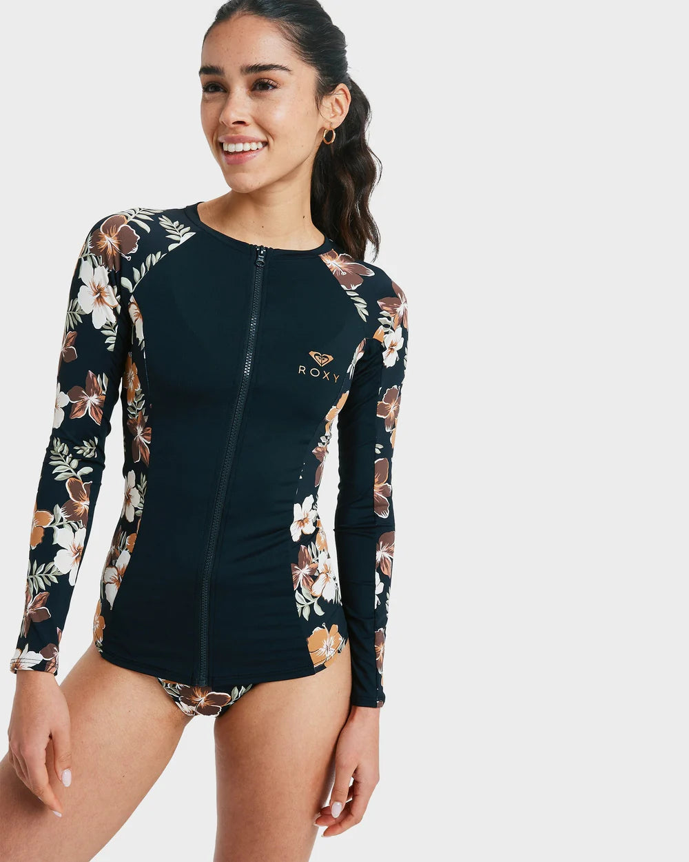 Roxy Full Zipped Mix Long Sleeve Rash Vest