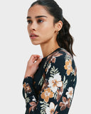 Roxy Full Zipped Mix Long Sleeve Rash Vest