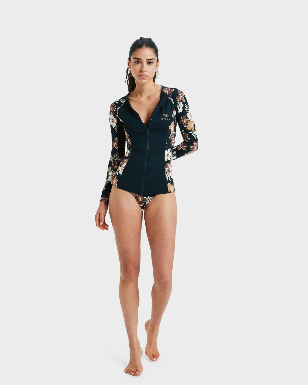 Roxy Full Zipped Mix Long Sleeve Rash Vest