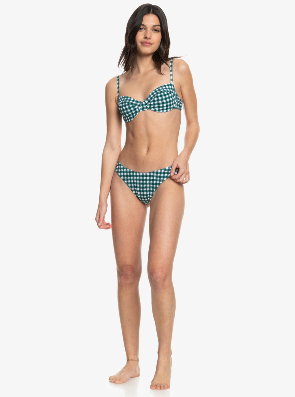 Roxy The Plaid Pulse Cheeky Bikini Bottoms