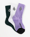 Volcom Full Stone 3 Pack Crew Socks Boys 8-16