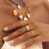 Atolea Evil Eye Signet Ring