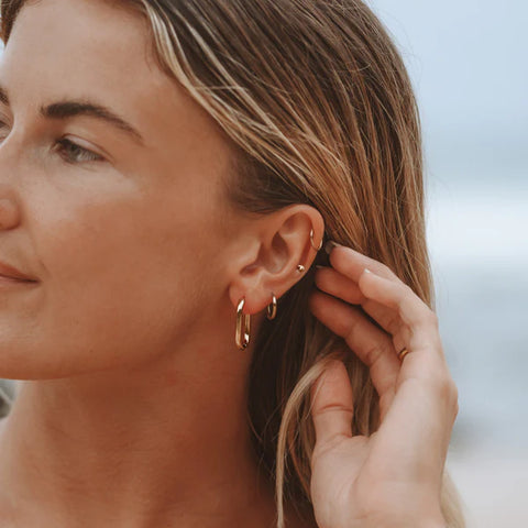 Atolea Oval Hoop Earrings