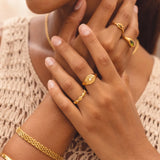 Atolea Evil Eye Signet Ring
