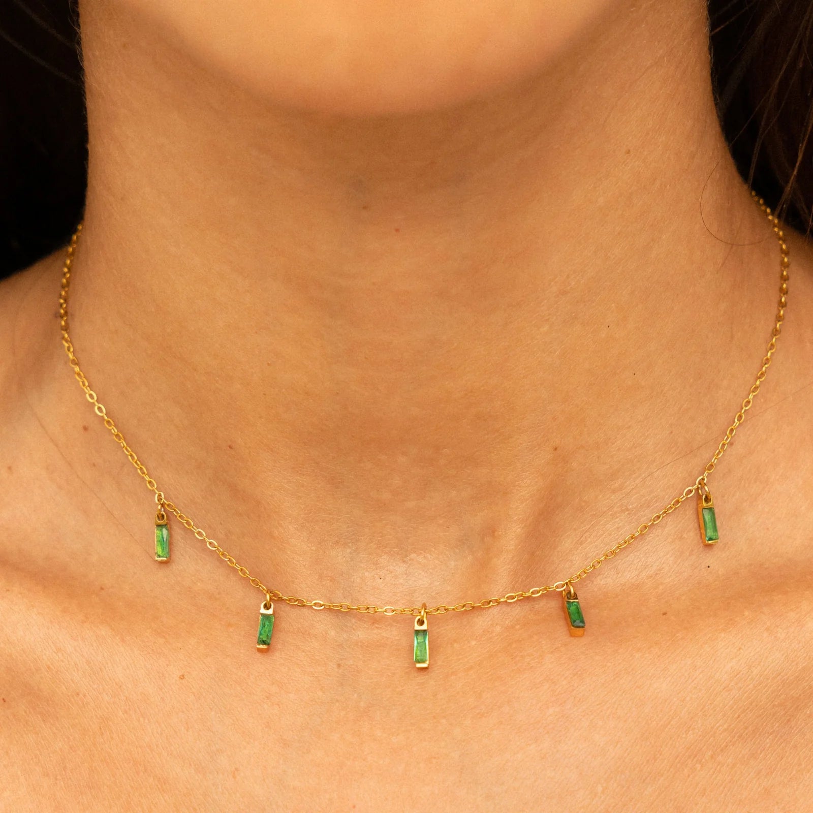 Atolea Rain Of Emeralds Choker